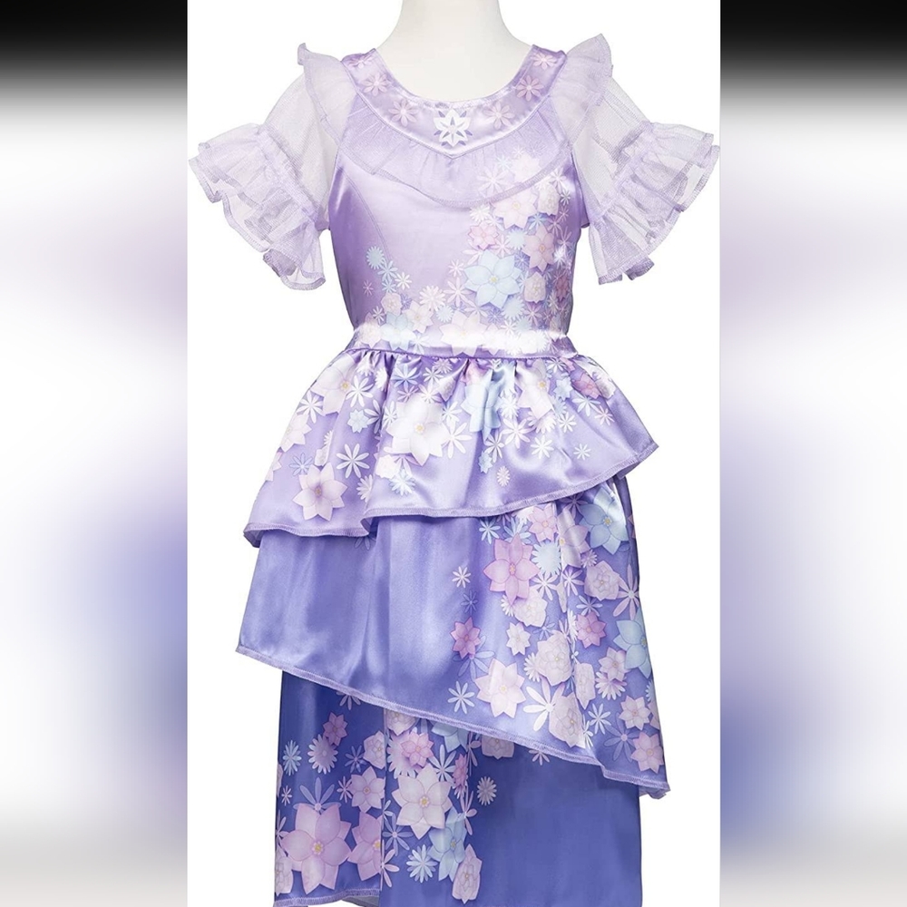 Disney Encanto Girls Isabela Dress Costume Dress Up Size 4-6x Purple